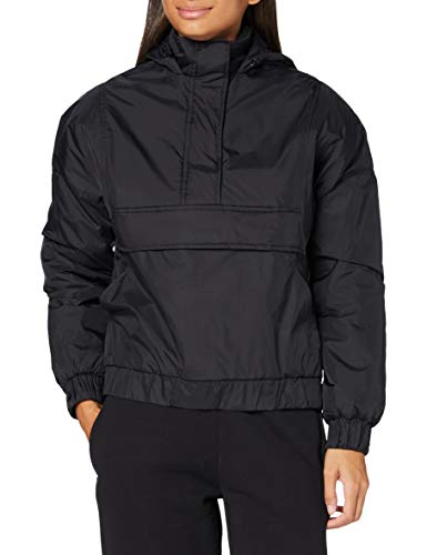 Urban Classics Ladies Panel Padded Pull Over Jacket Black 4XL von Urban Classics