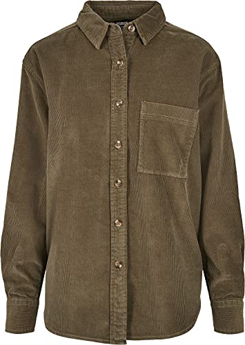 Ladies Corduroy Oversized Shirt Olive XXL Ladies Corduroy Oversized Shirt Olive XXL von Urban Classics