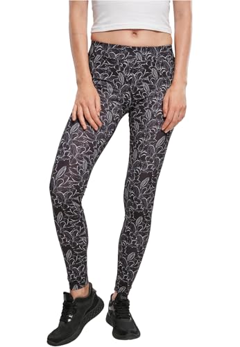 Urban Classics Ladies AOP Leggings, Hibiscus Black, L Urban Classics Ladies AOP Leggings, Hibiscus Black, L von Urban Classics
