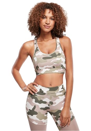 Urban Classics Ladies Tech Mesh Bra, duskrose camo, L von Urban Classics