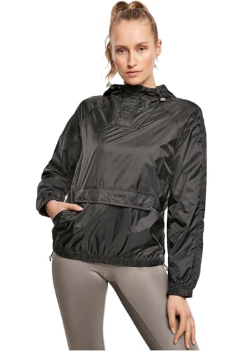 Urban Classics Ladies Transparent Light Pull Over Jacket, Black, 4XL von Urban Classics