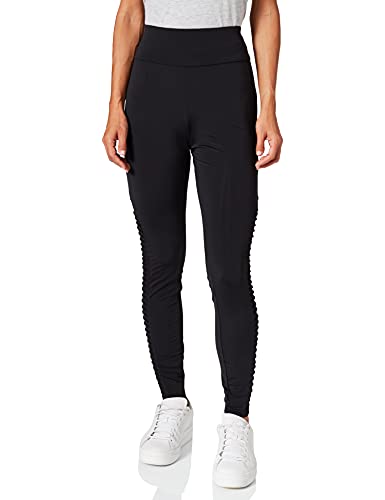 Urban Classics Damen Leggings Ladies Highwaist Biker Tech Mesh Leggings Black 5XL von Urban Classics