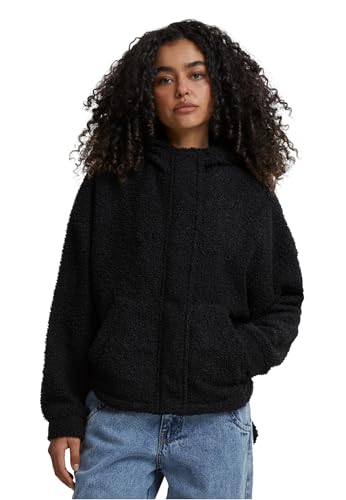 Urban Classics Damen TB4545-Ladies Short Sherpa Jacket Jacke, Black, 4XL von Urban Classics