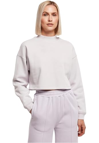 Urban Classics Damen Sweatshirt Ladies Cropped Oversized Sweat High Neck Crew softlilac M von Urban Classics