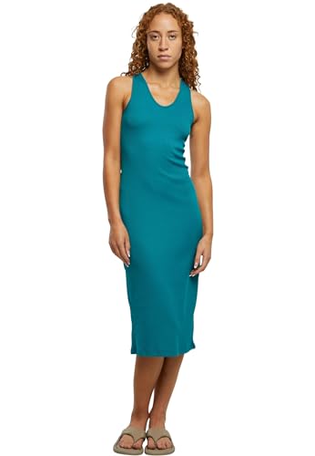 Urban Classics Damen TB4782-Ladies Midi Sleeveless Rib Dress Kleid, watergreen, 5XL von Urban Classics