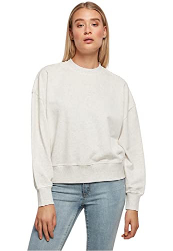 Urban Classics Damen Sweatshirt Ladies Oversized Rainbow Crewneck, Farbe lightgrey, Größe S von Urban Classics