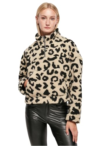 Urban Classics Damen Sweater Ladies Short AOP Sherpa Troyer sandleo XXL von Urban Classics