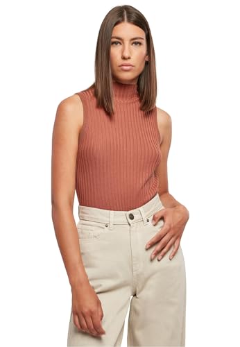 Urban Classics Damen Top Ladies Rib Knit Sleevless Body Terracotta 3XL von Urban Classics