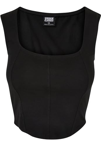 Urban Classics Damen TB5992-Ladies Short Corsage Top Trägershirt/Cami Shirt, Black, L von Urban Classics