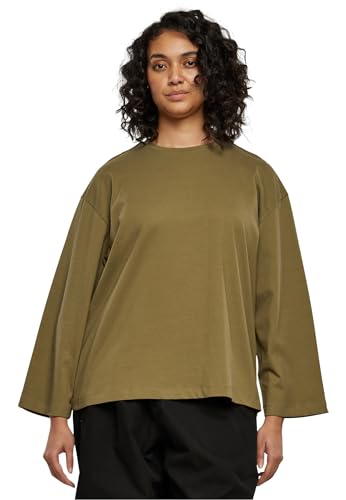 Urban Classics Damen TB6063-Ladies Organic Oversized Longsleeve T-Shirt, tiniolive, XS Urban Classics Damen TB6063-Ladies Organic Oversized Longsleeve T-Shirt, tiniolive, XS von Urban Classics