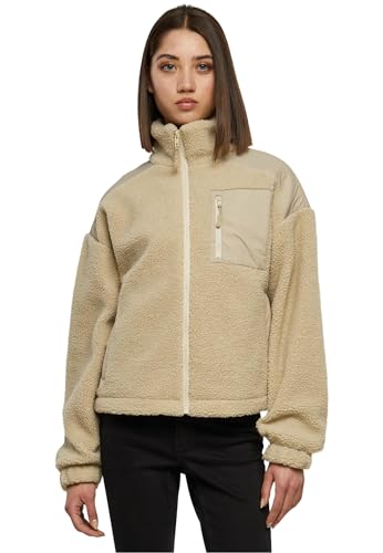 Urban Classics Damen Jacke Ladies Sherpa Mix Jacket wetsand XXL von Urban Classics