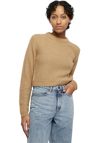 Urban Classics Damen Sweatshirt Ladies Short Waffle Sweater warmsand S von Urban Classics
