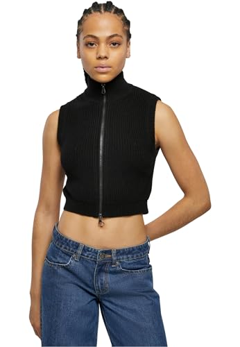 Urban Classics Damen Weste Ladies Short Knit Vest black XS Urban Classics Damen Weste Ladies Short Knit Vest black XS von Urban Classics