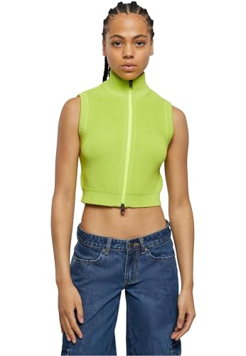 Urban Classics Damen Weste Ladies Short Knit Vest frozenyellow XS von Urban Classics
