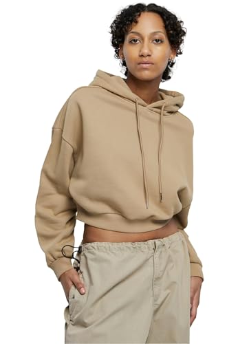 Urban Classics Damen Kapuzenpullover Ladies Cropped Heavy Hoody warmsand 4XL von Urban Classics