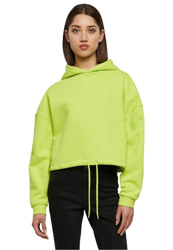 Urban Classics Damen Kapuzenpullover Ladies Cropped Oversized Hoodie frozenyellow XL von Urban Classics