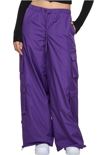 Urban Classics Damen Hose Ladies Ripstop Double Cargo Pants realviolet M von Urban Classics