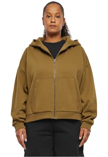 Urban Classics Damen TB6131-Ladies Boxy Zip Hoody Kapuzenpullover, summerolive, 4XL von Urban Classics