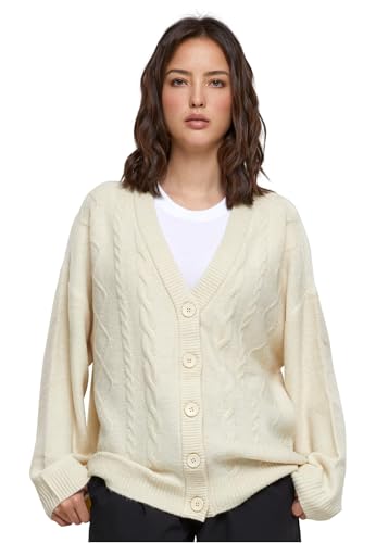 Urban Classics Damen Strickjacke Ladies Cabel Knit Cardigan Sand XXL von Urban Classics