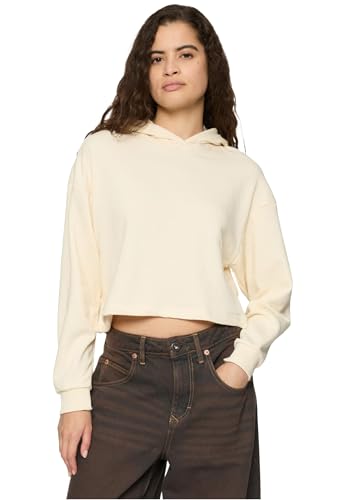 Urban Classics Damen Kapuzenpullover Ladies Oversized Cropped Light Terry Hoodie, lässiger Hoodie für Frauen, kurz geschnitten von Urban Classics