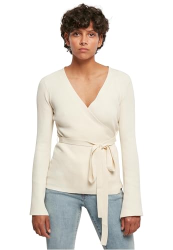 Urban Classics Damen Tb5088-ladies Rib Knit Wrapped Cardigan Sweater, Whitesand, M EU von Urban Classics