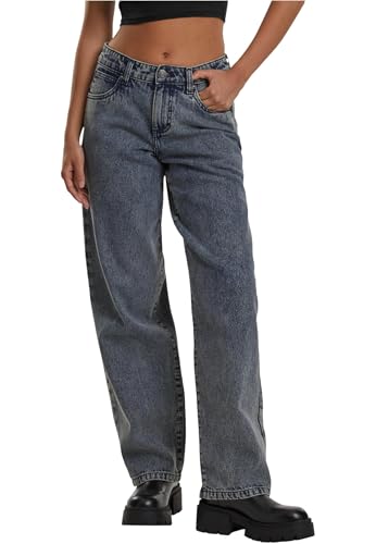Urban Classics Ladies Mid Waist 90´s Jeans Dirty Washed, 32 von Urban Classics