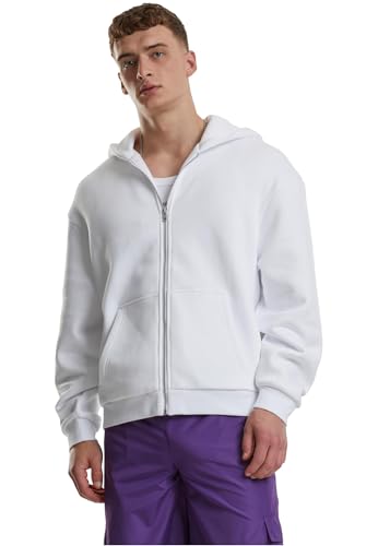 Urban Classics Fluffy Zip Cardigan White, S von Urban Classics