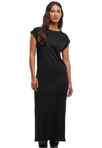 Urban Classics Ladies Extended Shoulder Dress Black, XS von Urban Classics
