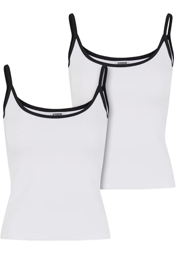 Urban Classics Damen Tb7485a-ladies Contrast Basic Top 2-Pack T-Shirt, White/Black+White/Black, XS EU Urban Classics Damen Tb7485a-ladies Contrast Basic Top 2-Pack T-Shirt, White/Black+White/Black, XS EU von Urban Classics