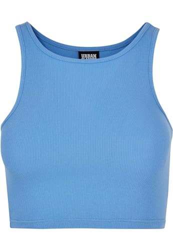 Urban Classics Damen Top Cropped Rib Top, geripptes Top für Frauen, kurz geschnitten, Slim Fit, horizonblue, M von Urban Classics