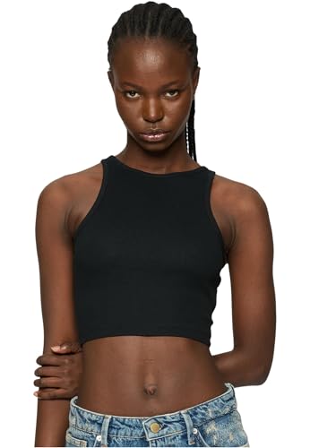 Urban Classics Damen Top Ladies Organic Cropped Rib Top 2-Pack, 2er Pack Bauchfreies Frauen Top, Bio-Baumwolle, erhältlich in vielen Farben, Größen XS-5XL von Urban Classics