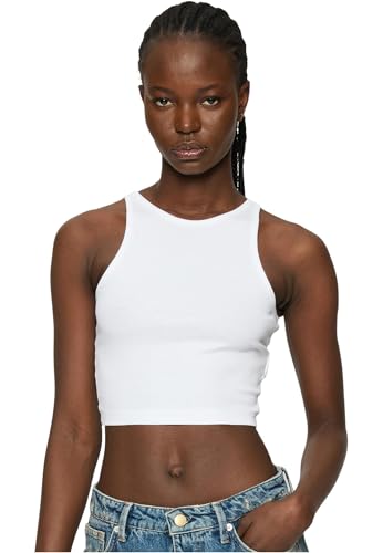 Urban Classics Damen Top Ladies Organic Cropped Rib Top 2-Pack, 2er Pack Bauchfreies Frauen Top, Bio-Baumwolle, erhältlich in vielen Farben, Größen XS-5XL von Urban Classics