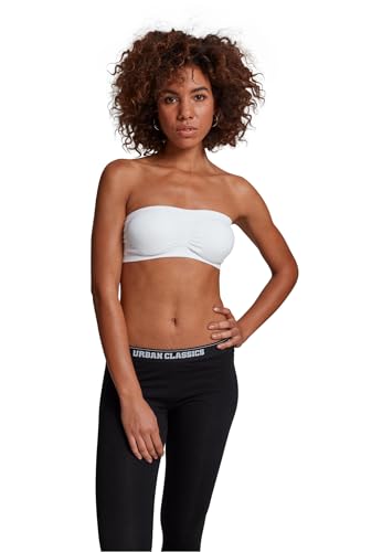 Urban Classics Damen Top Ladies Pads Bandeau, Trägerloser Bandeau für Frauen mit integrierten Brust-Pads, white, XL von Urban Classics