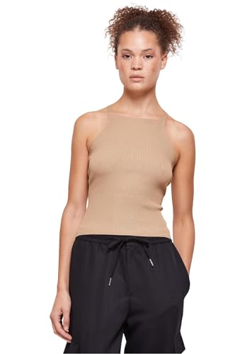 Urban Classics Damen Top Ladies Rib Knit Crossed Back Top unionbeige XL von Urban Classics