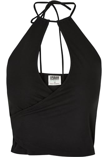 Urban Classics Damen TB5974-Ladies Short Wraped Neckholder Top Trägershirt/Cami Shirt, Black, S von Urban Classics