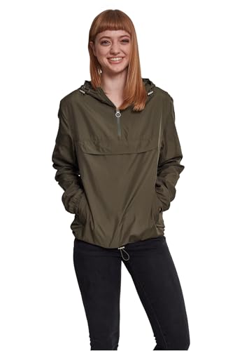 Urban Classics Damen Übergangs-Jacke Ladies Basic Pull-Over Jacket ,darkolive ,4XL von Urban Classics