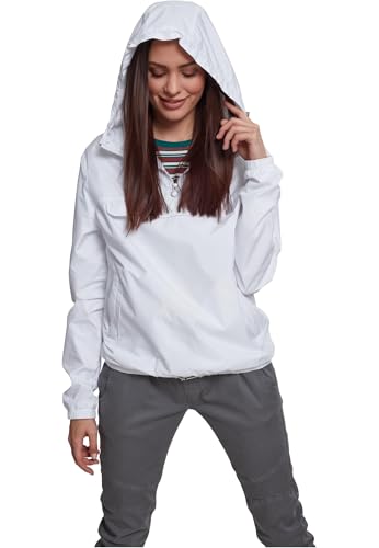 Urban Classics Damen Übergangs-Jacke Ladies Basic Pull-Over Jacket ,white ,S von Urban Classics
