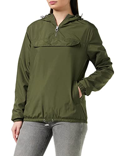 Urban Classics Damen Ladies Basic Pull Over Jacket, Dark Olive, 5XL EU von Urban Classics