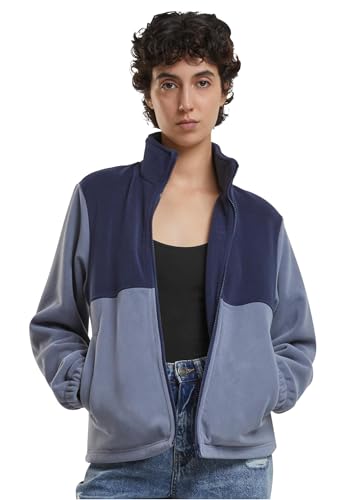 Urban Classics Ladies Double Polarfleece Jacket Navy/cloudsky, M von Urban Classics