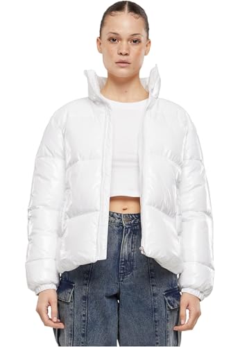 Urban Classics Ladies Recycled Short Shiny Puffer Jacket White, XL von Urban Classics