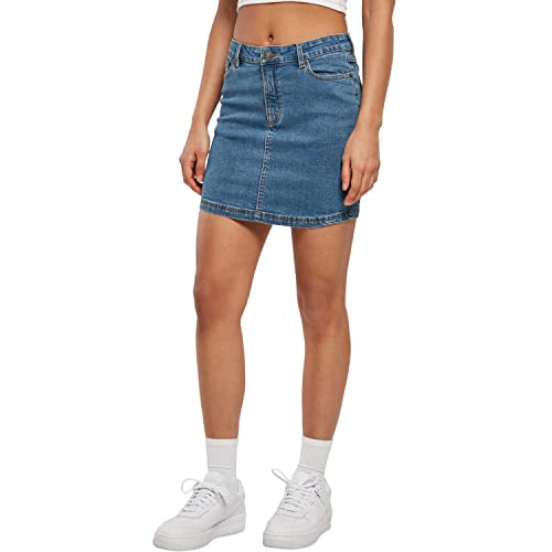 Urban Classics Damen Women's Organic Stretch Denim Mini Skirt Rock, Clearblue Washed, 34 EU von Urban Classics