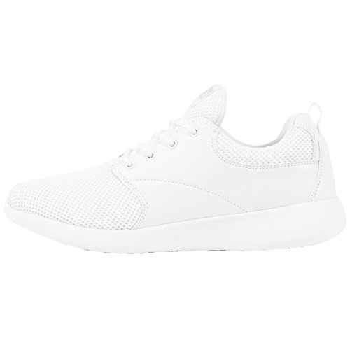 Urban Classics Damen und Herren Light Runner Shoe, Low-Top Sneaker für Damen und Herren, Sportschuhe mit Schnürung, Weiß, Größe 36 von Urban Classics