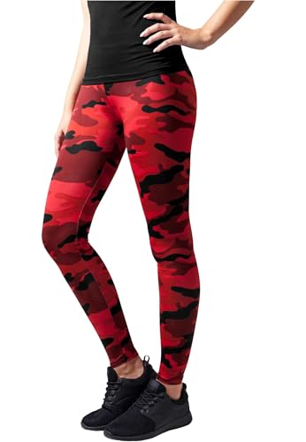 Urban Classics Damen Ladies Camo Leggings, Mehrfarbig (red camo 783), XL von Urban Classics