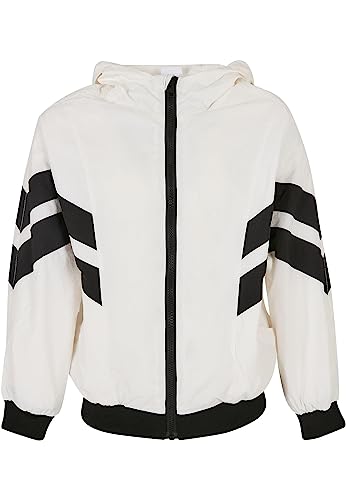 Urban Classics Girl's UCK2664-Girls Crinkle Batwing Jacket Jacke, White/Black, 110/116 von Urban Classics