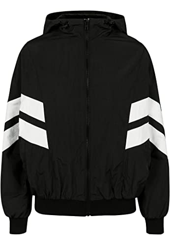 Urban Classics Girl's UCK2664-Girls Crinkle Batwing Jacket Jacke, White/Black, 134/140 von Urban Classics