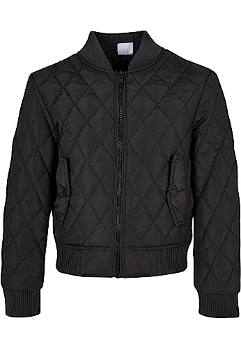 Urban Classics Girl's Girls Diamond Quilt Nylon Jacket Jacke, Black, 110/116 von Urban Classics