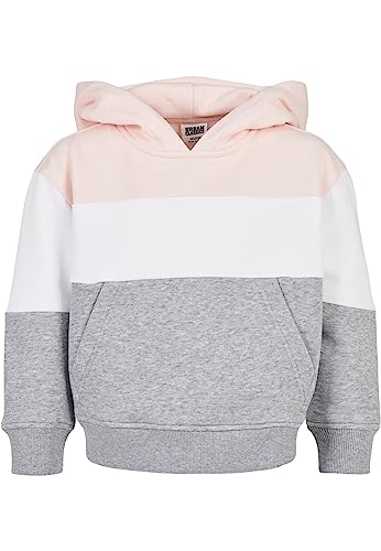 Urban Classics Girl's UCK1843-Girls Oversized 3-Tone Hoody Kapuzenpullover, lightrose/White/Grey, 110/116 von Urban Classics