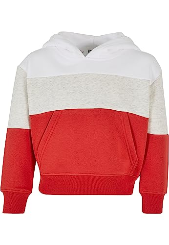 Urban Classics Girl's Girls Oversized 3-Tone Hoody Sweatshirt, White/lightgrey/hugered, 158/164 von Urban Classics