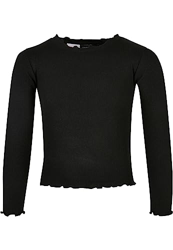 Urban Classics Mädchen Girls Short Rib Longsleeve T Shirt, Schwarz,110-116EU von Urban Classics