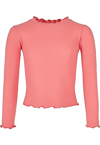 Urban Classics Mädchen Girls Short Rib Longsleeve T-Shirt, palepink, 110/116 von Urban Classics